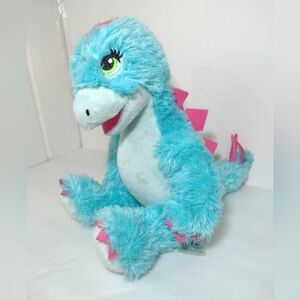 Build-A-Bear Turquoise and Pink Dinosaur Plush
